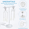 Unicraftale 60Pcs 201 Stainless Steel Textured Flat Round Stud Earring Findings STAS-UN0052-81-5