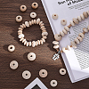 CHGCRAFT 150Pcs 5 Styles Wood Beads WOOD-CA0001-75-4