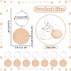 Flat Round Unfinished Blank Wood Wine Glass Charms AJEW-AB00106-2