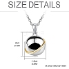 Non-Tarnish Planet Stainless Steel Pendant Necklace PW-WG85643-01-3