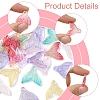 24Pcs 6 Colors Transparent Spray Painted Glass Pendants GLAA-FS0001-90-2
