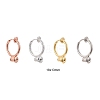 8Pcs 4 Colors Brass Clip-on Hoop Earring Converters Findings KK-ZZ0001-12-2