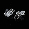 Faceted Transparent Glass Charms GLAA-T024-06M-3