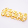 Daisy Sun Flower Decorating Polyester Lace Trims OCOR-WH0064-26E-1