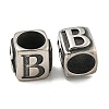 316 Surgical Stainless Steel with Rhinestone Large Hole Cube Beads STAS-Q326-08AS-03-2