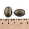Oval Natural Pyrite Cabochons G-I125-10-18x13mm-01-3