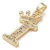 Rack Plating Brass Micro Pave Cubic Zirconia Pendants KK-D535-01I-RS-2