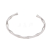 304 Stainless Steel Bamboo Joint Cuff Bangles for Women BJEW-G759-09P-1