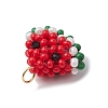 Glass Seed Beaded Watermelon Pendants PALLOY-CJ00138-4