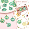4Pcs 2 Colors Brass Pendants KK-YW0004-55-2