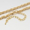 Iron Rope Chain Necklace Making MAK-J009-34KCG-1