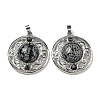 Natural Snowflake Obsidian Pendants G-Q158-03L-1
