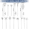 Brass/Iron /Alloy Hair Sticks OHAR-SC0001-09S-2