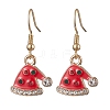Christmas Theme Alloy Rhinestone Dangle Earrings EJEW-JE05830-06-1