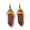 Synthetic Goldstone Pointed Pendants G-K329-12G-2