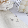 4Pcs Brass Micro Pave Cubic Zirconia Charms ZIRC-LP0001-30-1