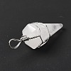 Natural Quartz Crystal Gemstone Pendants G-D458-06P-06-RS-6