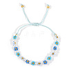 Bohemian Style Glass Seed Beads & Imitation Pearl Braided Bead Bracelets XW4926-6-1
