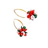 Brass Acrylic Dangle Earrings FS-WGAD9BB-01-4
