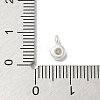 925 Sterling Sliver Cubic Zirconia Flat Round Charms STER-R002-02S-07-3