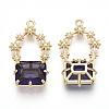 Golden Tone Brass Pendants X-GLAA-R212-09B-2