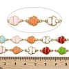 304 Stainless Steel Enamel Cake Link Chains CHS-F023-01B-G-2