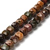 Natural Polychrome Jasper/Red Picasso Jasper Beads Strands G-H078-C19-01-1