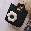 DIY Flower Pattern Handbag Knitting Beginner Kits PW-WG72433-03-1