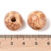 Round Printed Natural Maple Wood Beads WOOD-R243-16mm-B08-3