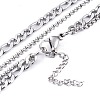 Non-Tarnish 304 Stainless Steel Double Layer Necklaces NJEW-M181-15P-4