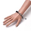 Natural Lava Rock Braided Bead Bracelets BJEW-JB04128-01-4