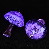 Luminous Epoxy Resin Mushroom Pendants RESI-C054-01C-1