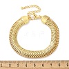 Brass Herringbone Chains Bracelets BJEW-S158-14G-5