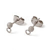 Non-Tarnish 304 Stainless Steel Stud Earring Findings STAS-E179-05A-P-1