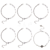 16Pcs Brass Curb & Paperclip Chains Bracelet Making MAK-SC0001-39-1