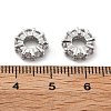 Brass Micro Pave Clear Cubic Zirconia Beads KK-R216-12P-3