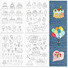 4 Sheets 11.6x8.2 Inch Stick and Stitch Embroidery Patterns DIY-WH0455-158-1