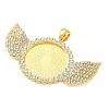 Alloy Rhinestone Big Pendant Cabochon Settings RB-CBA40A4-02G-03-2