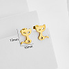 304 Stainless Steel Stud Earrings for Women WG6F38D-01-3