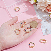 6Pcs 3 Styles Brass Micro Pave Cubic Zirconia Screw Carabiner Lock Charms ZIRC-UN0001-15-2