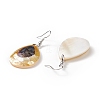 White Shell & Abalone Shell/Paua Shell Dangle Earrings EJEW-K081-03H-2