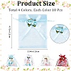 40Pcs 4 Colors 3D Flower Organza Drawstring Bags OP-BBC0001-06C-2