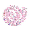 Electroplate Transparent Glass Beads Strands EGLA-N055-04A-06-2