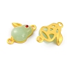 Glass Alloy Connector Charms ENAM-WH0001-12KCG-A-1