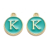 Golden Plated Alloy Enamel Charms ENAM-Q437-15K-1