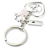 Natural Rose Quartz Keychain KEYC-JKC01081-01-4