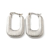 Non-Tarnish 304 Stainless Steel Rectangle Hoop Earrings for Women EJEW-F319-01P-1