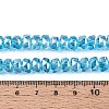 Electroplate Transparent Glass Beads Strands EGLA-N022-04A-D09-4