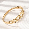 304 Stainless Steel Rhinestone Hinged Bangles for Women BJEW-B168-19G-3
