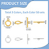100Sets 2 Colors Alloy Toggle Clasps FIND-UN0015-86-3